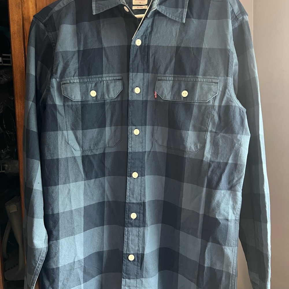 Levi's Relaxed Fit Blue Checkered Shirt